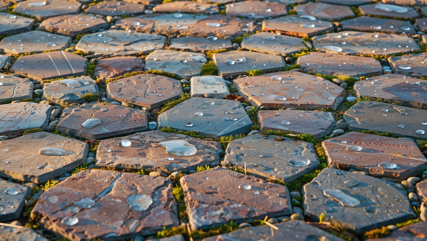 Pathway Hexagonal Free Weathered Geometric Pathway Image - Weathered, Hexagonal ...