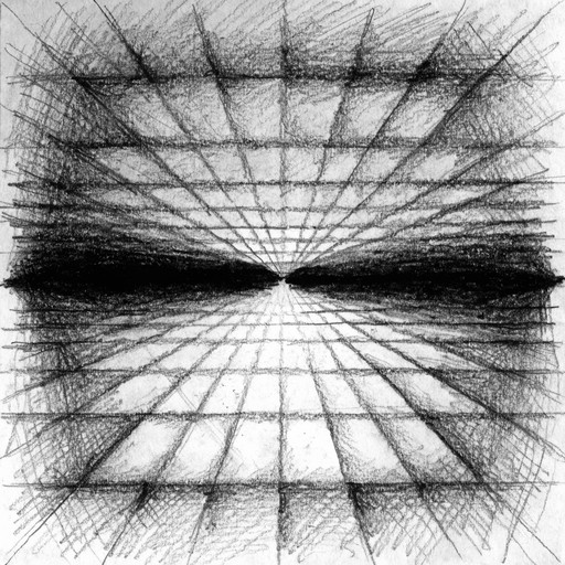 Symmetrical Hatching Free Infinite Perspective Grid Image - Perspective, Grid, Graphite ...