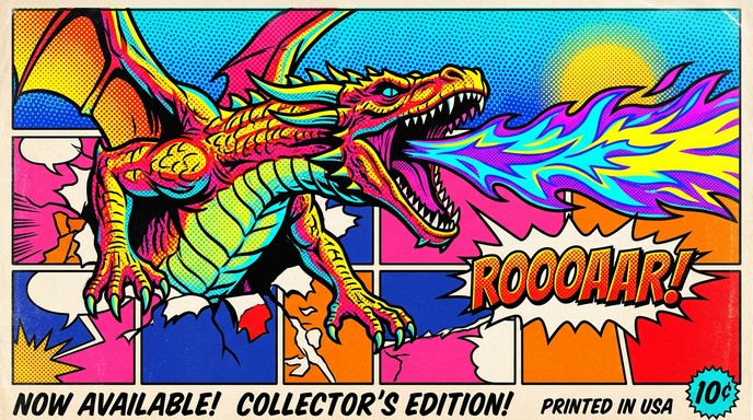 Free Comic Book Dragon Image - Dragon, Comic, Popart | Download at ...