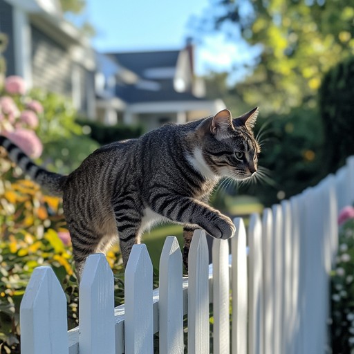 Free Cat on fence Image - Cat, Fence, Tabby | Download at StockCake