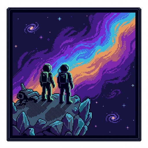 Free Retro Space Station Image - Spaceship, Nebula, Pixel | Download at ...