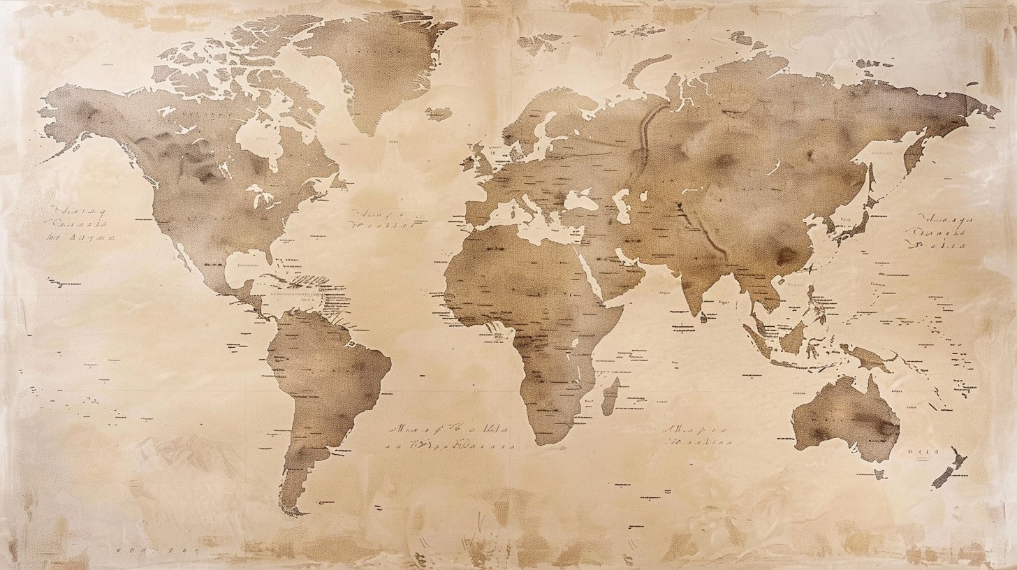 Free Vintage World Map Image - Map, World, Vintage | Download at StockCake