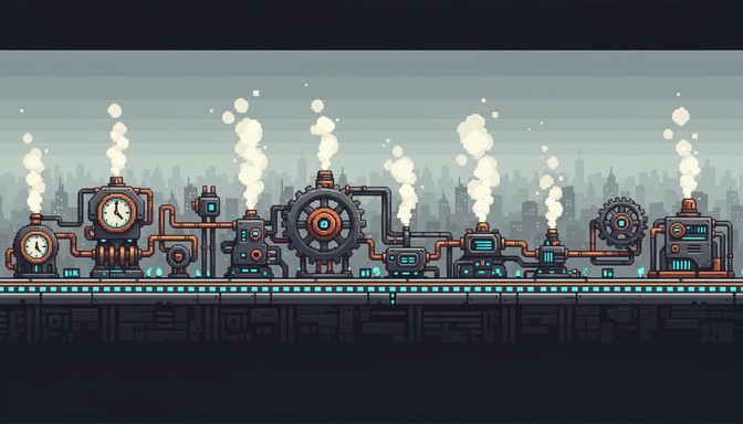 Free Pixel Factory Line Image - Pixel, Isometric, Machinery | Download ...