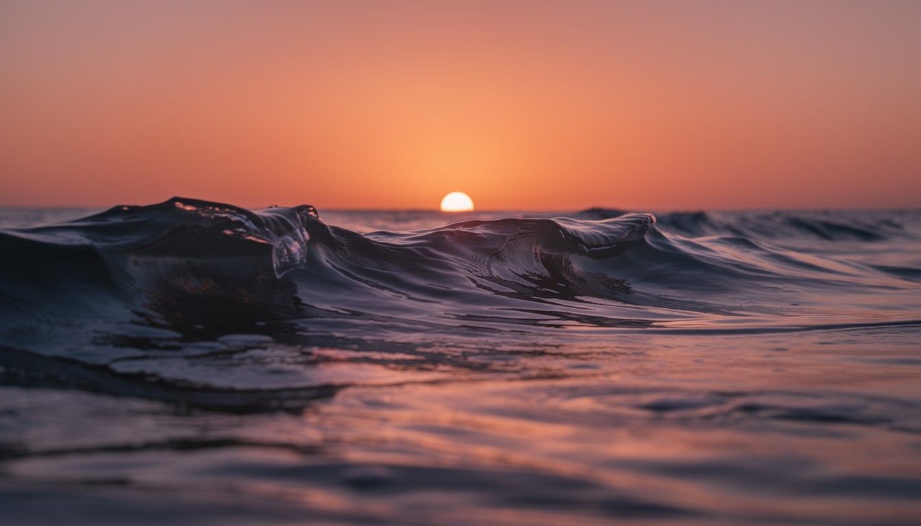 Free Sunset Wave Silhouettes Image - Sunset, Ocean, Waves | Download at ...