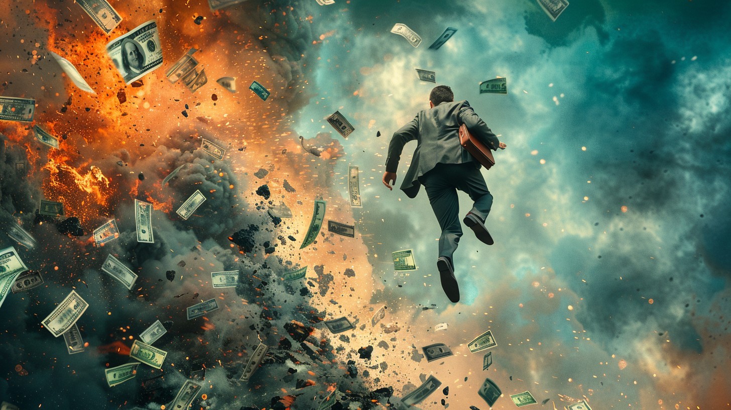 Free Explosive Financial Escape Image - Businessman, Explosion, Money ...