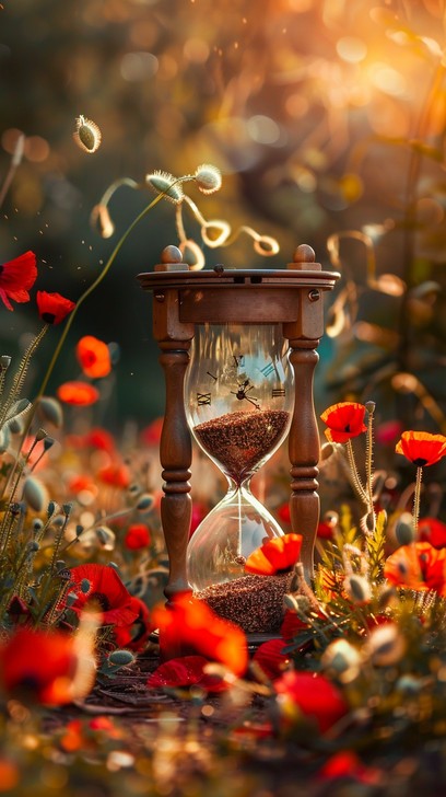 Free Time Blooms Beauty Image - Hourglass, Flowers, Time | Download at ...
