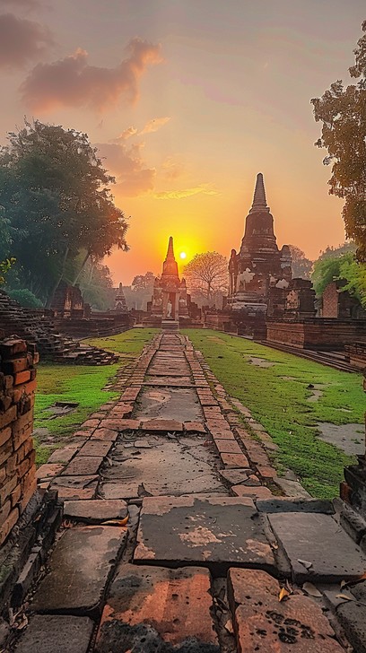 Free Sunset Ancient Ruins Image - Sunset, Ruins, Temple | Download at ...