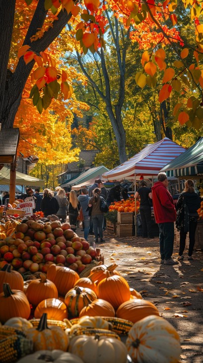 October Fall Market Free Autumn Market Day Image - Autumn, Market, Pumpkins | Download at ...