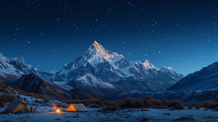 Free Starry Mountain Night Image - Night, Stars, Mountains | Download ...