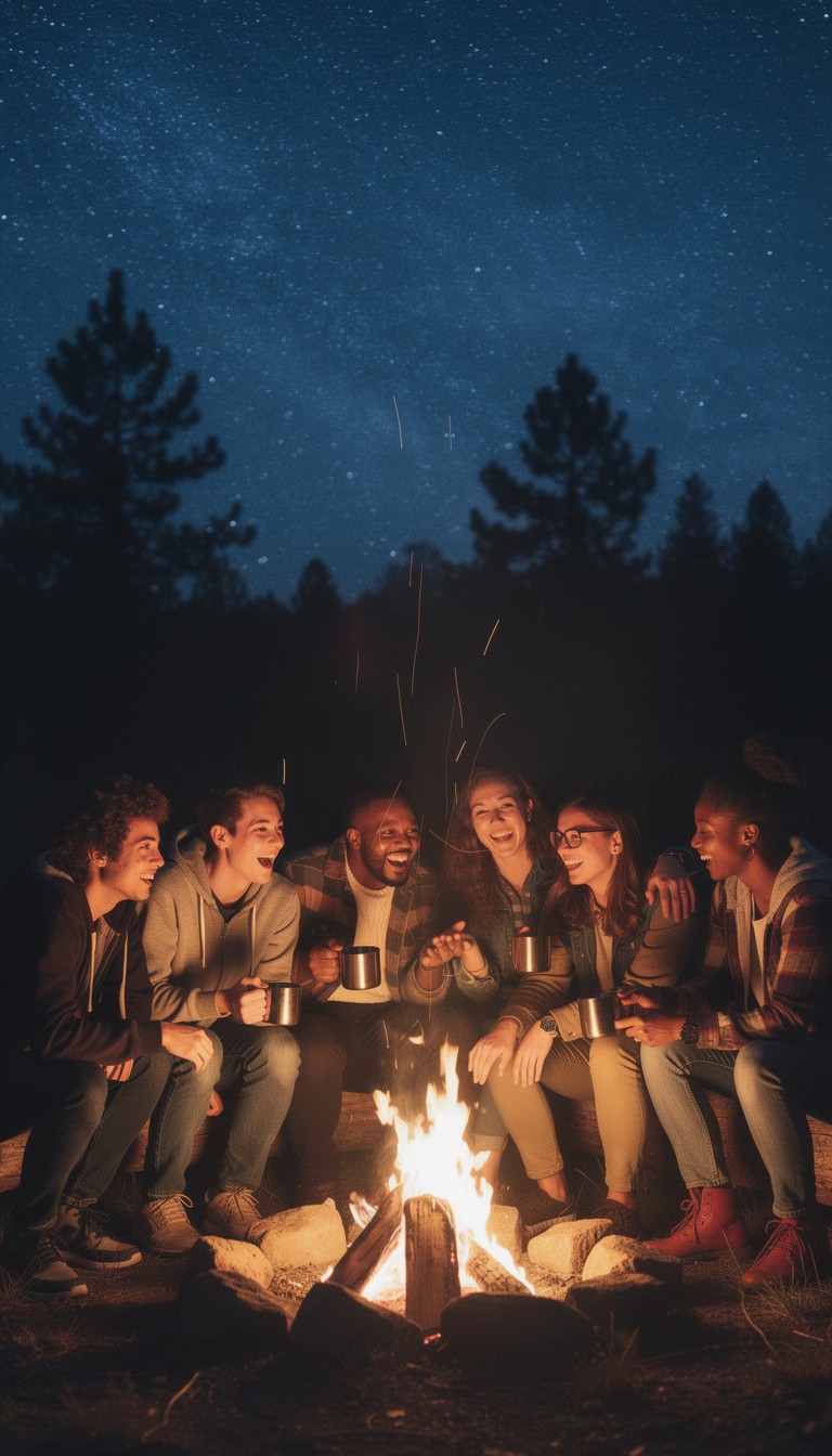 Free Campfire Friends Together Image - Campfire, Friends, Stars ...