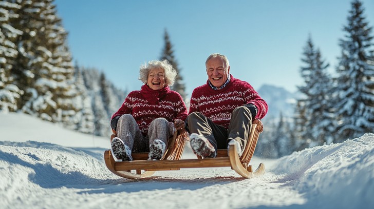 Sled Riding Images Free Joyful Sled Ride Image - Joy, Elderly, Sled | Download at StockCake