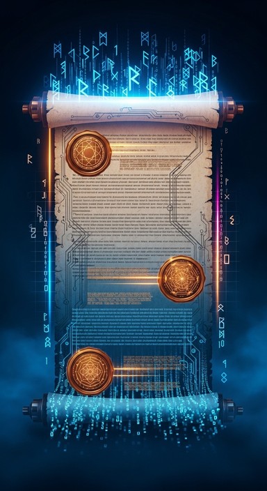 Free Cyberpunk Data Scroll Image - Cyberpunk, Scroll, Parchment ...