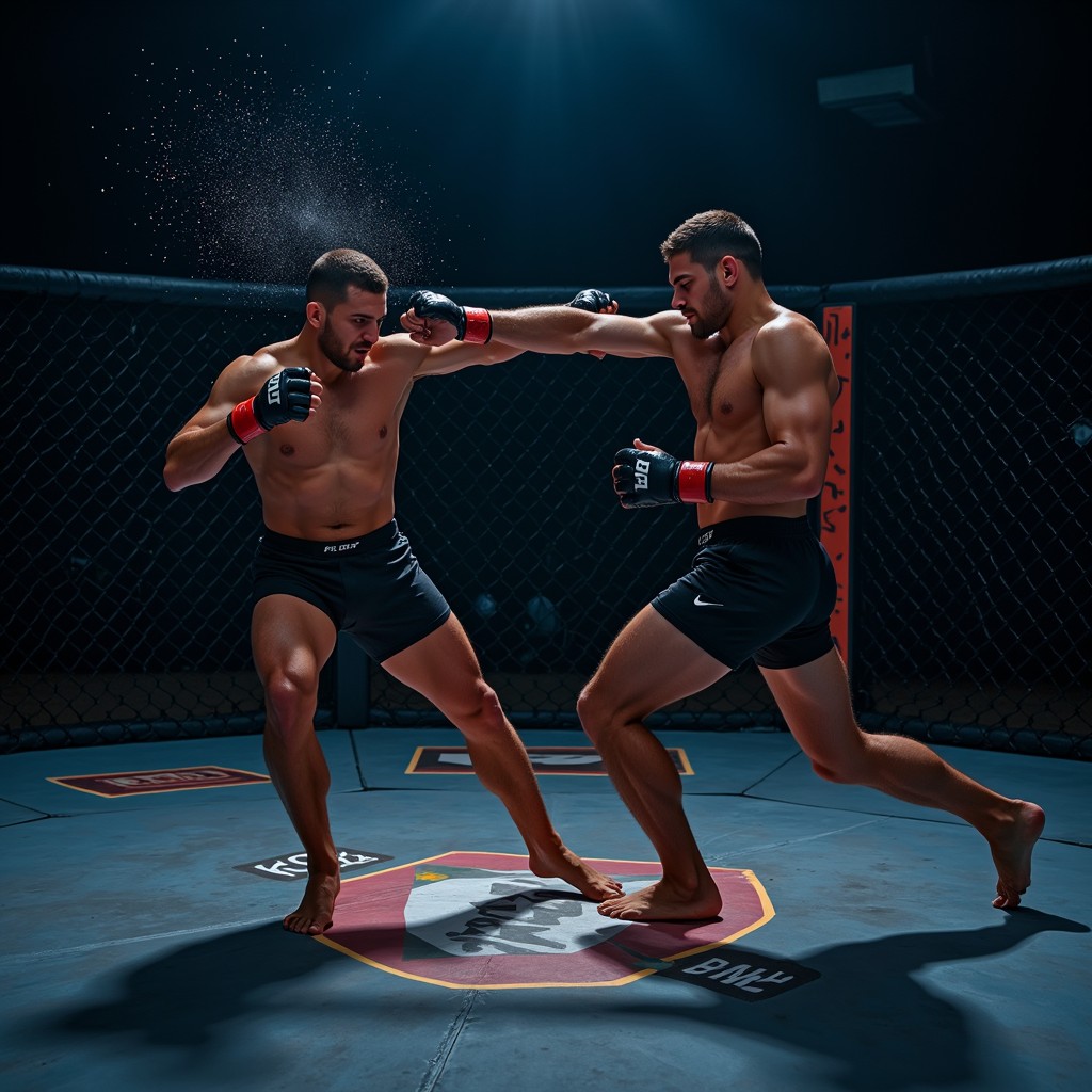 Download Octagon Combat Intensity Image - Mma, Octagon, Fight | StockCake