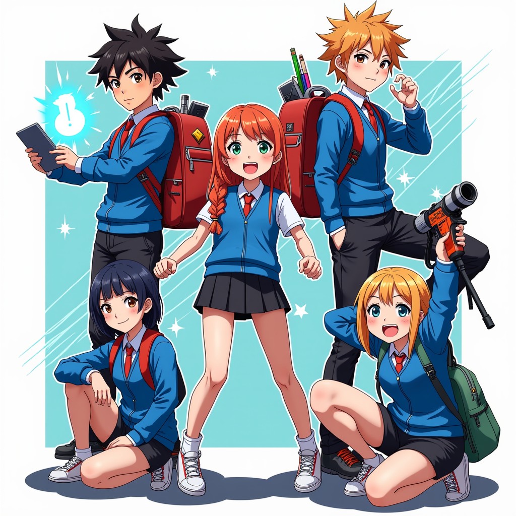 Free School Squad Assembled Image - Anime, Students, School | Download ...