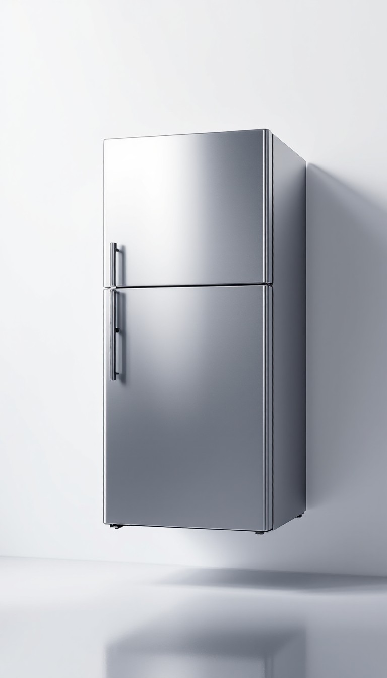 Silver Frigde Free Floating Silver Refrigerator Image - Refrigerator, Floating ...