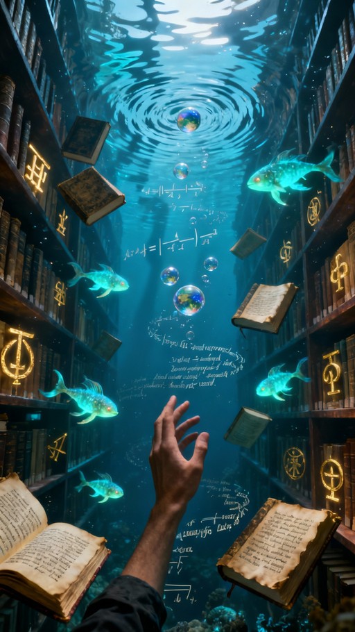 Download Underwater Knowledge Sanctuary Image - Underwater, Library ...