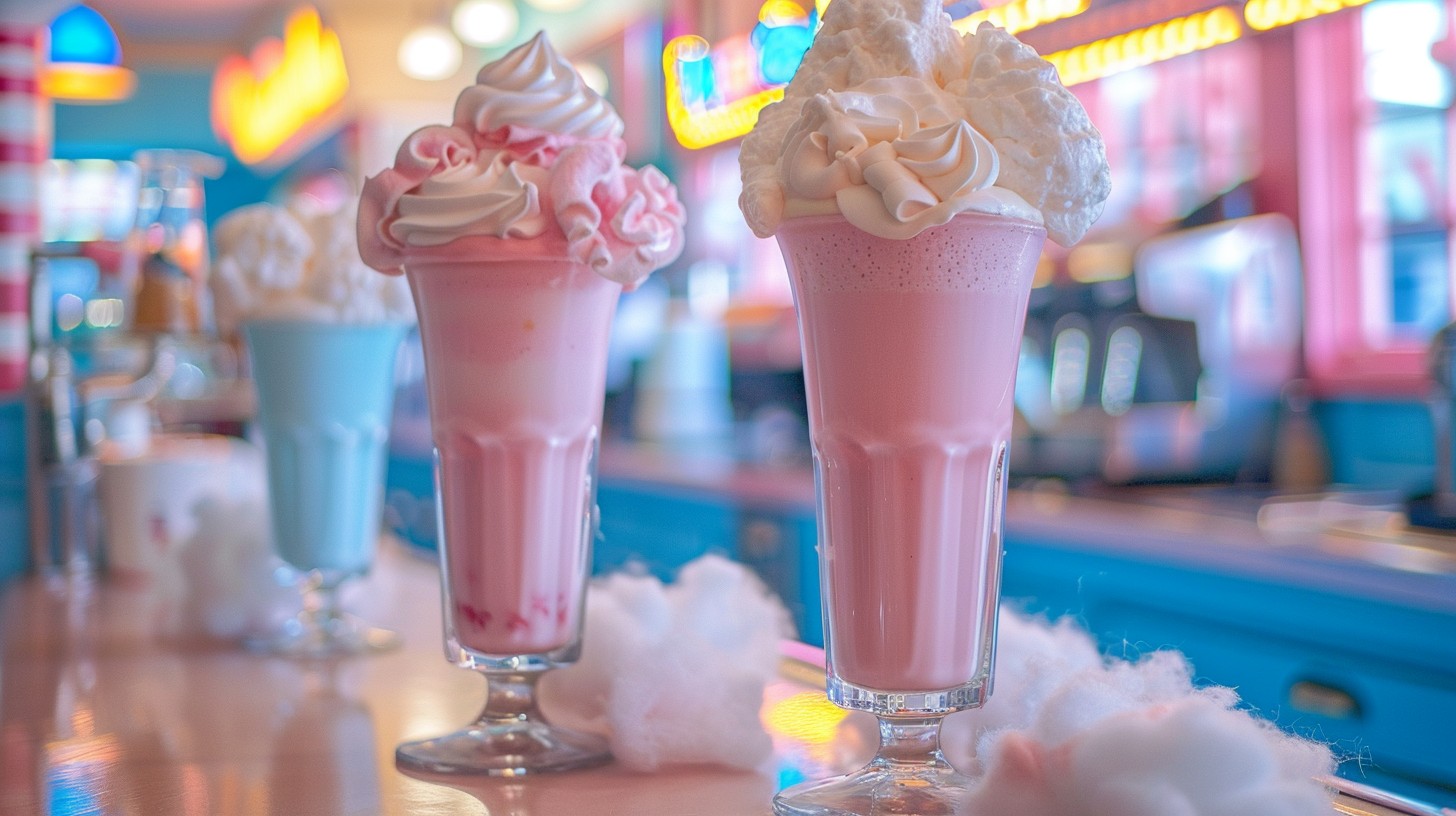 Free Colorful Milkshakes Served Image - Milkshake, Whipped Cream, Diner ...