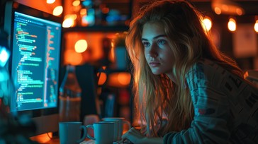 Free Focused Tech Work Image - Woman, Technology, Coding | Download at ...