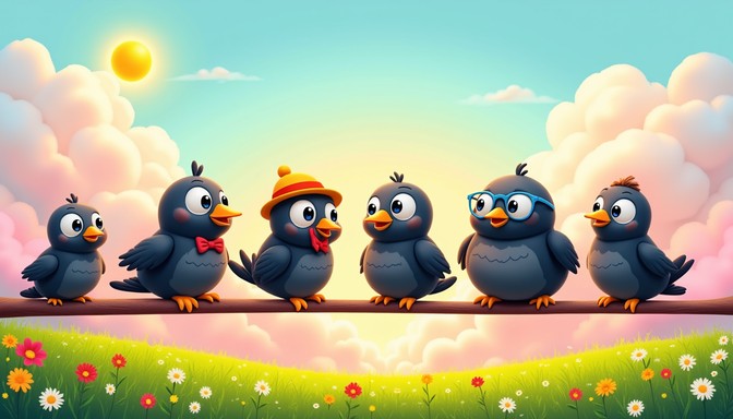 Free Cheerful Bird Friends Image - Birds, Cartoon, Whimsical | Download ...