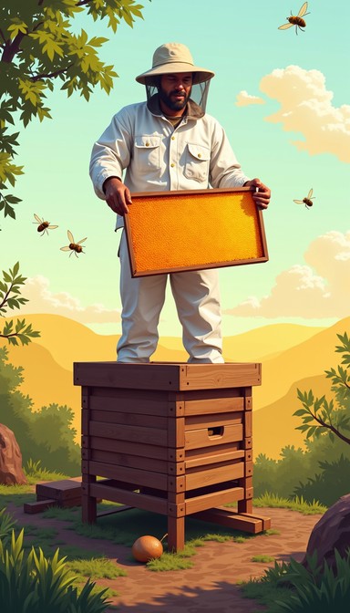 Free Illuminated Honey Frame Image - Beekeeper, Honeycomb, Apiary ...