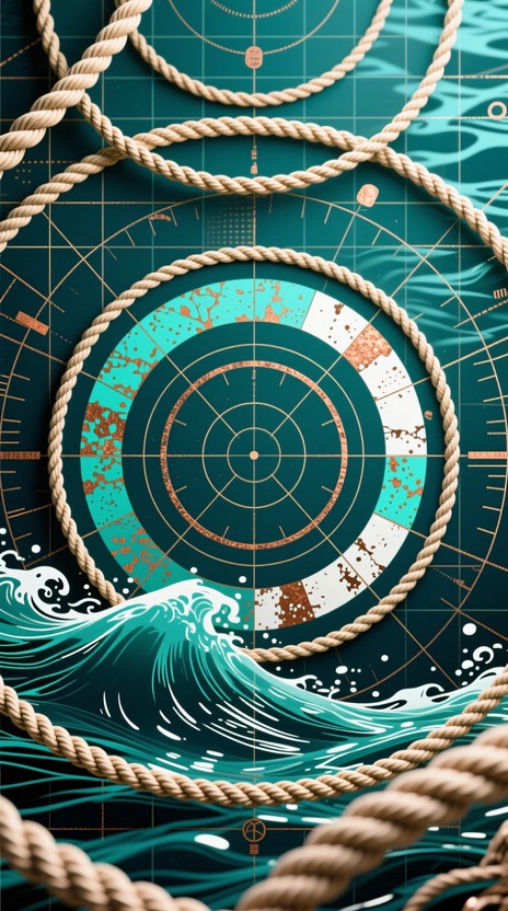 Ocean Grid Pattern Free Ocean Radar Pattern Image - Abstract, Nautical, Maritime ...