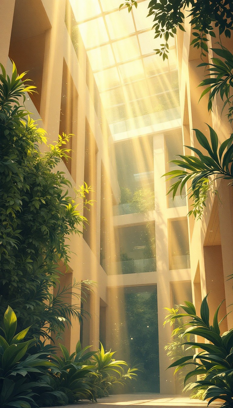 Free Sunlit Botanical Atrium Image - Atrium, Sunlight, Botanical ...