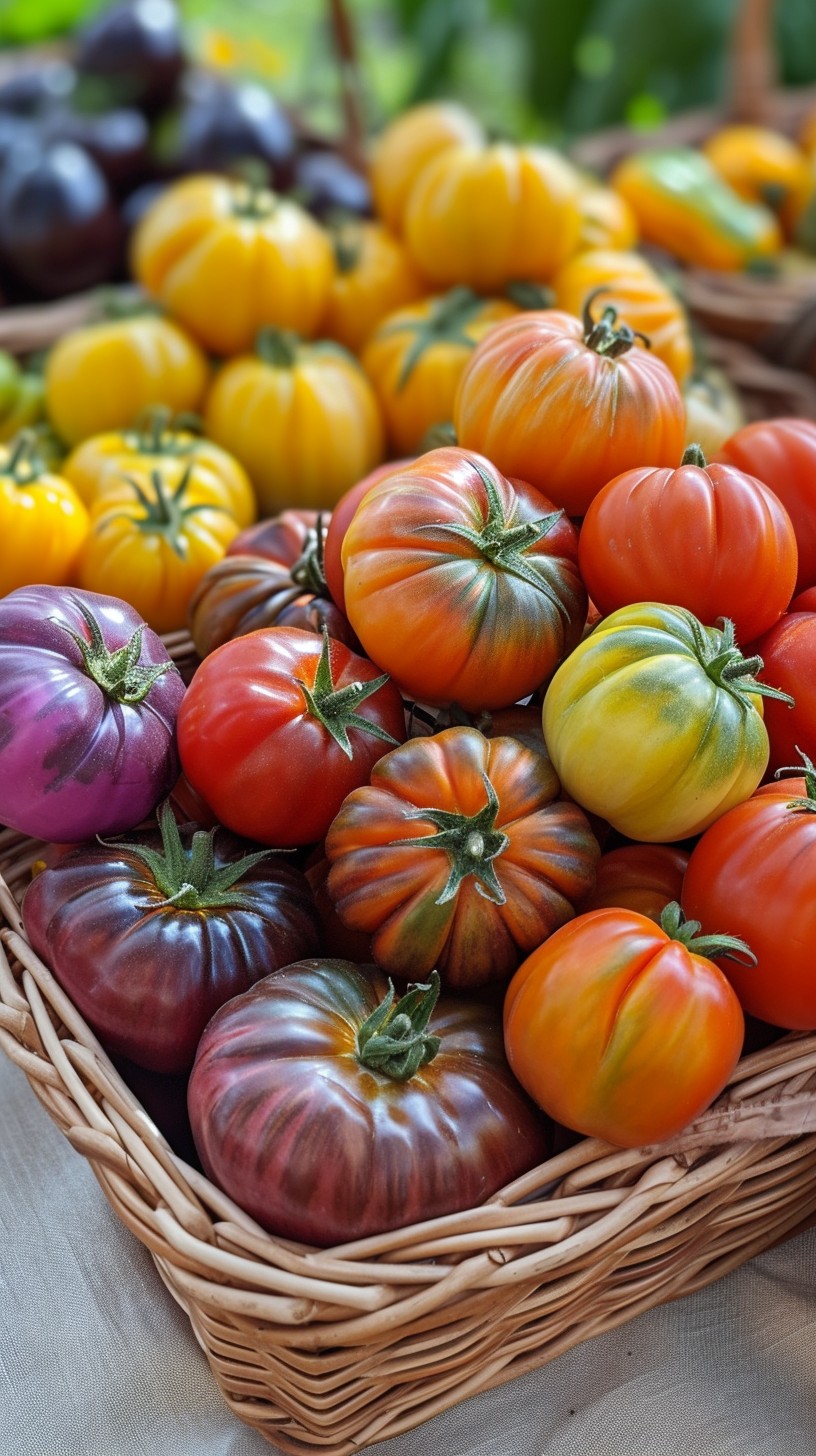 Free Heirloom Tomato Assortment Image - Heirloom, Tomato, Basket ...