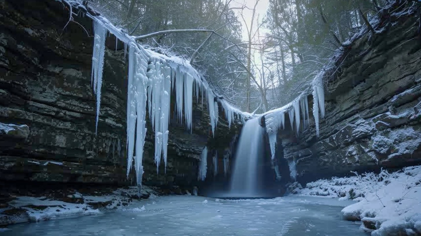 Free Frozen Waterfall Scene Image - Winter, Waterfall, Ice | Download ...