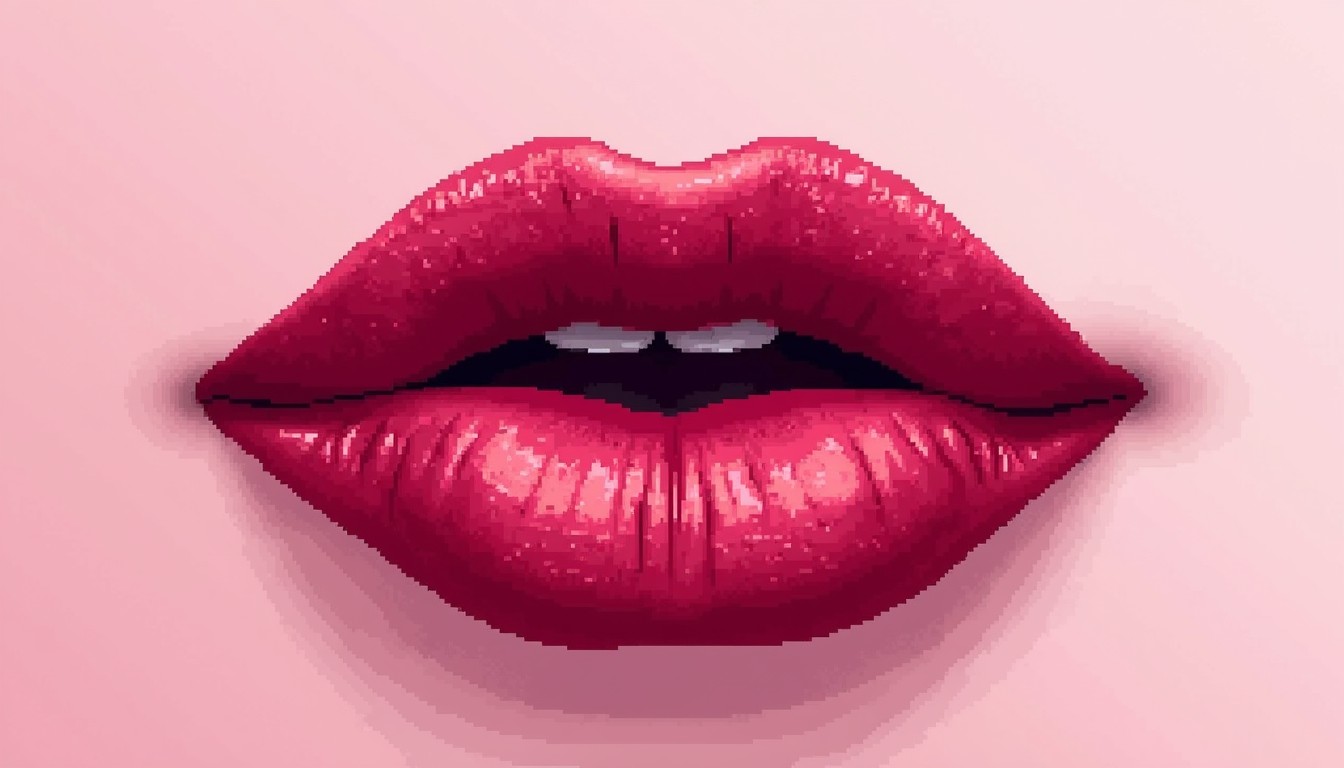 Free Pixel Lip Art Image - Lips, Pixelated, Glossy | Download at StockCake