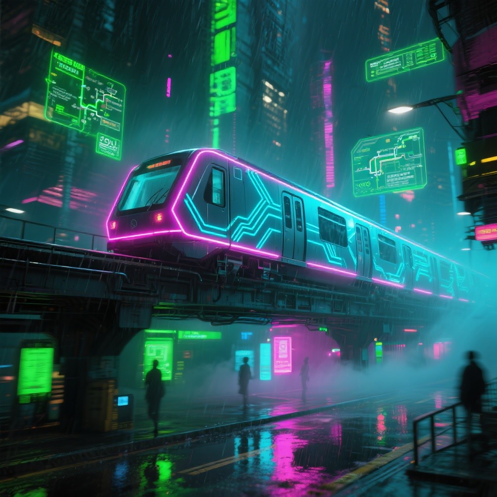 Free Neon Transit Future Image - Cyberpunk, Neon, Futuristic | Download ...