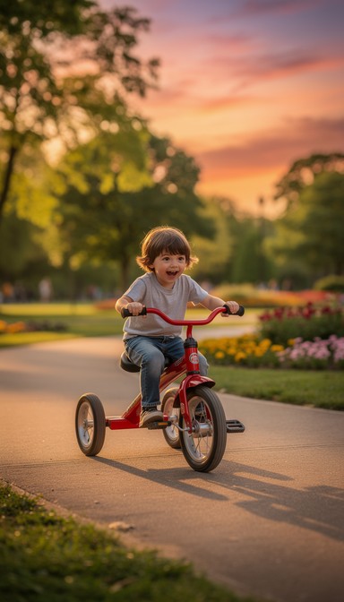 Free Childhood Joy Rides Image - Child, Tricycle, Red | Download at ...