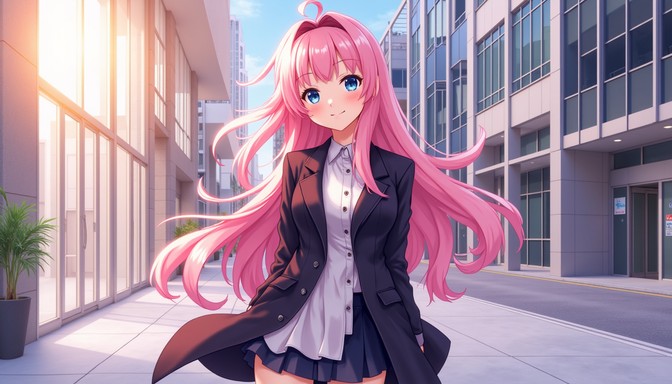 Free Pink-Haired Anime Girl Image - Anime, Manga, Pink | Download at ...
