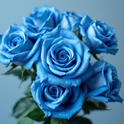 Free Dewy Blue Roses Image - Roses, Blue, Dewy | Download at StockCake