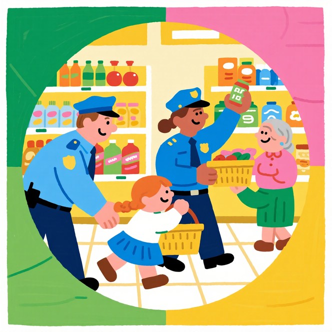 Free Community Helpers Unite Image - Police, Children, Community ...