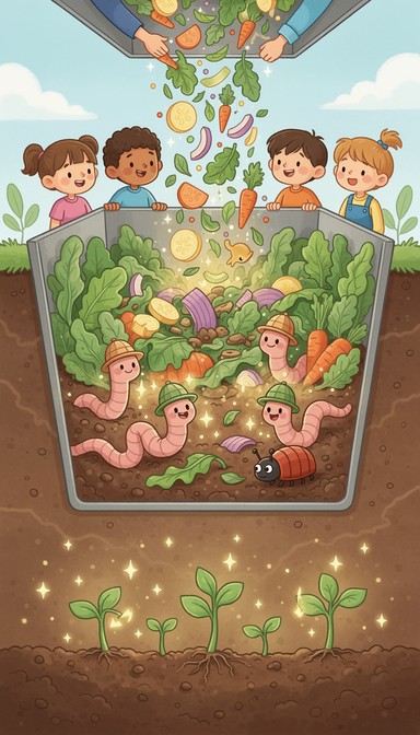 Compost Magic Meme Free Compost Magic Cycle Image - Composting, Children, Earthworms ...