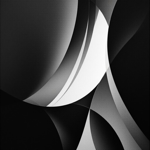 Negative Curve Rendering Free Curves In Shadow Image - Abstract, Minimalist, Monochrome ...
