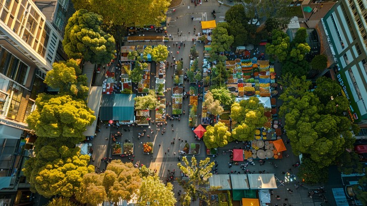 Free Urban Aerial View Image - Aerial, Urban, Market | Download at ...