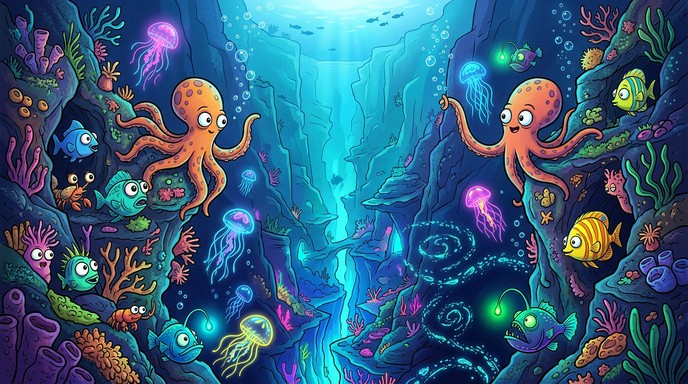 Free Deep Ocean Wonders Image - Ocean, Underwater, Cartoon | Download ...