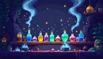 Free Magical Potion Laboratory Image - Potions, Elixirs, Bottles ...
