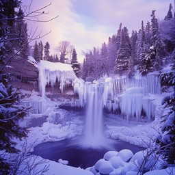 Free Winter Waterfall Wonderland Image - Winter, Waterfall, Snow ...