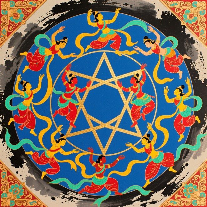 Free Colorful Dance Mandala Image - Dancers, Movement, Performance ...