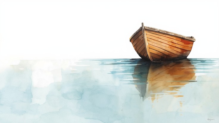 Boat Visual Free Solitary Boat Reflection Image - Watercolor, Boat, Reflection ...
