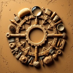 Free Scientific Tools Circle Image - Paleontology, Tools, Science ...