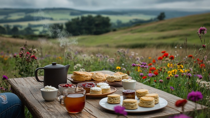 Making Tea Outdoors Free Rustic Outdoor Tea Image - Tea, Scones, Meadow | Download at StockCake