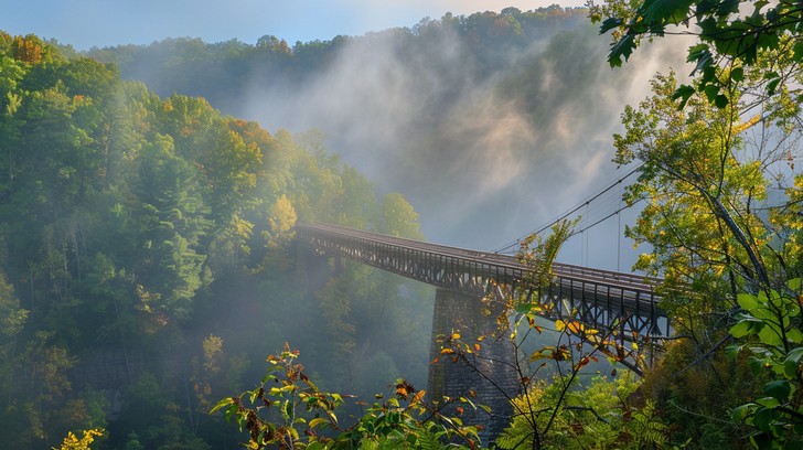 Free Misty bridge sunrise Image - Mist, Sunrise, Bridge | Download at ...