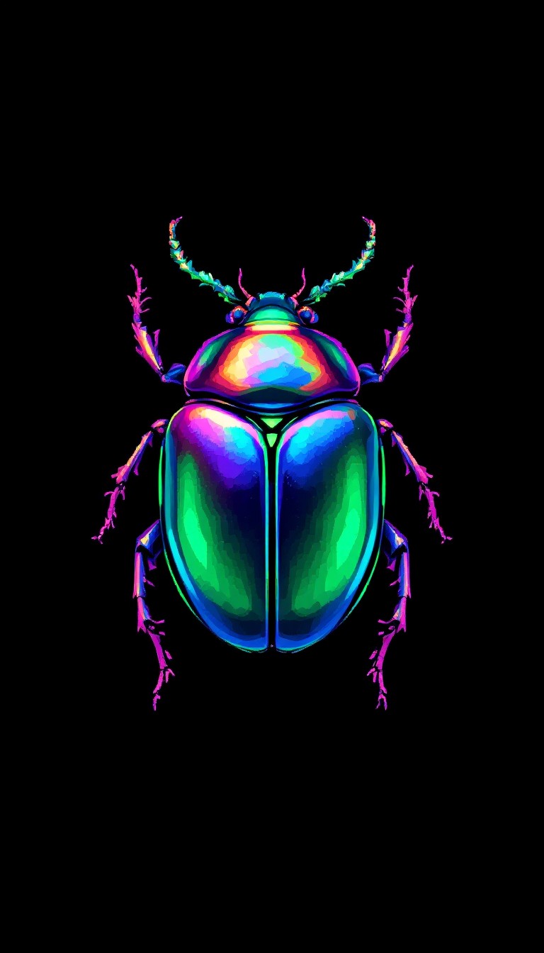 Free Iridescent Beetle Art Image - Beetle, Iridescent, Pixel | Download ...
