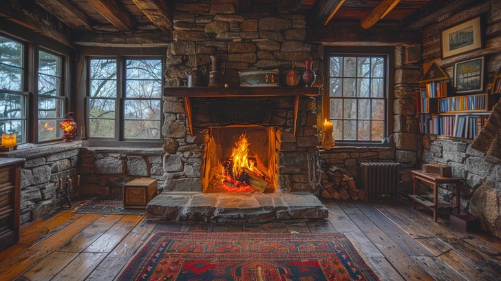 Free Rustic Stone Fireplace Image - Rustic, Fireplace, Stone | Download ...