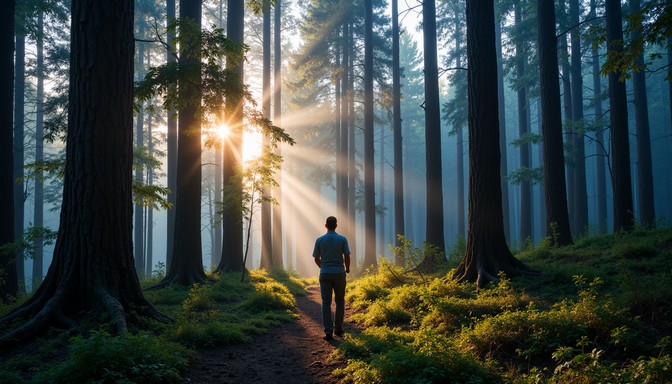 Follow Forest Free Enchanted Forest Journey Image - Forest, Sunbeams, Trees ...