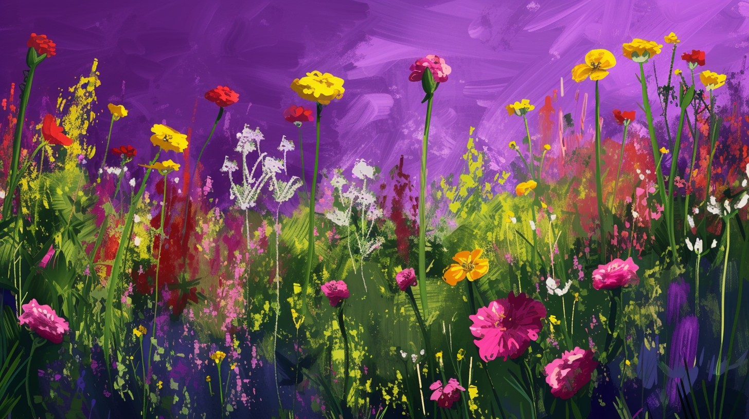 Free Vibrant Flower Field Image - Art, Digital, Painting | Download at ...