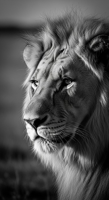 Free Majestic Lion Portrait Image - Lion, Wildlife, Monochrome ...